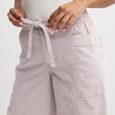 Juniors' SO® Mid-Rise Pull-On Utility Pants