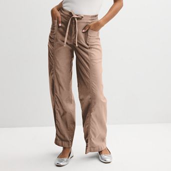 Juniors' SO® Mid Rise Pull-On Utility Pants