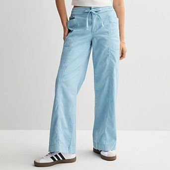 Juniors' SO® Mid Rise Pull-On Utility Pants