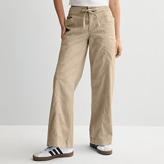 Juniors' SO® Mid-Rise Pull-On Utility Pants