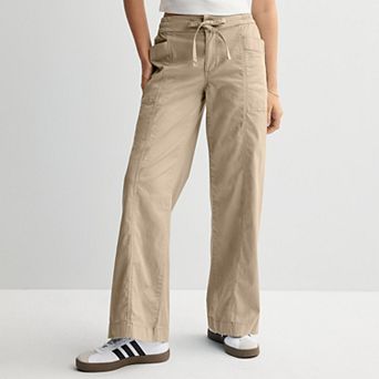 Juniors' SO® Mid Rise Pull-On Utility Pants