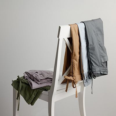 Juniors' SO® Mid Rise Pull-On Utility Pants