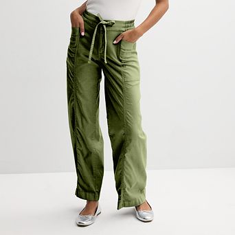 Juniors' SO® Mid Rise Pull-On Utility Pants