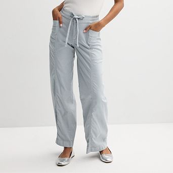Juniors' SO® Mid Rise Pull-On Utility Pants