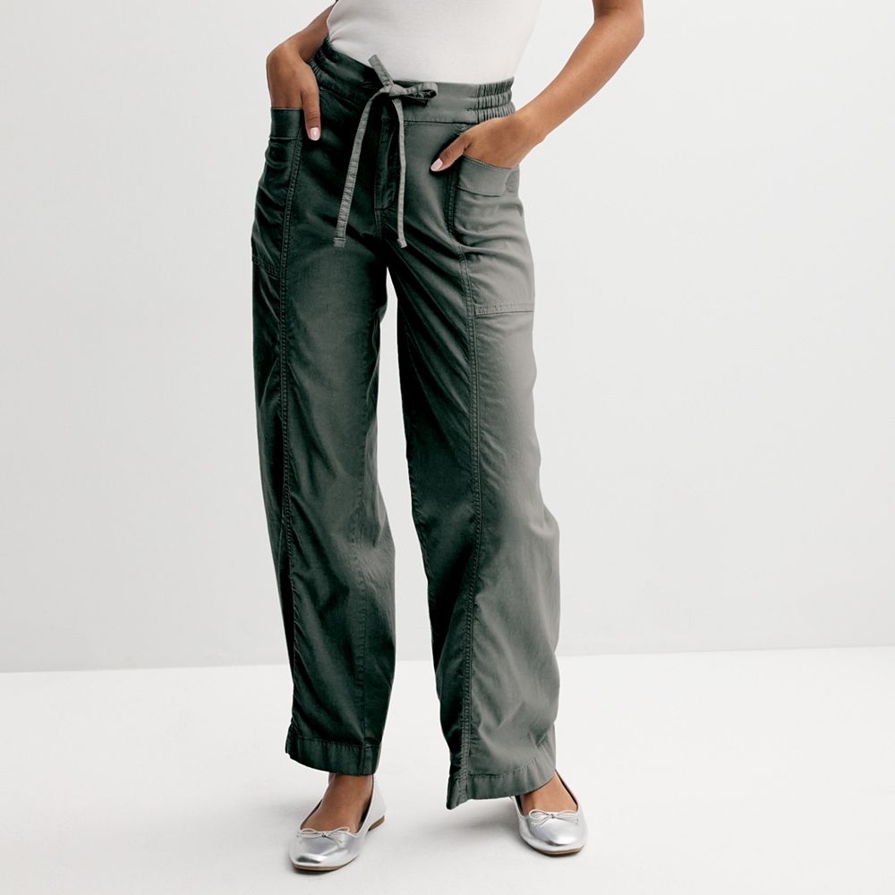 Juniors' SO® Mid-Rise Pull-On Utility Pants