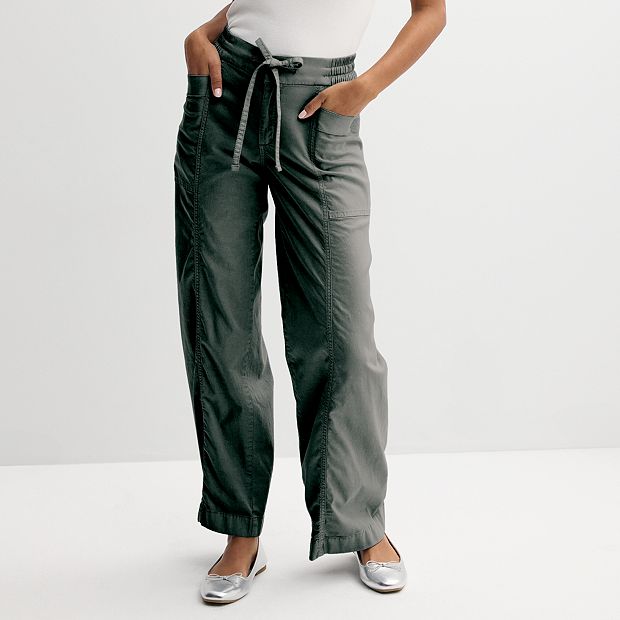【DISCERNMENT】One Mile Juri Sweat Part 9 Pants Juniors' SO® Mid-Rise Pull-On Utility Pants
