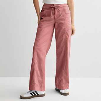 Juniors' SO® Mid Rise Pull-On Utility Pants