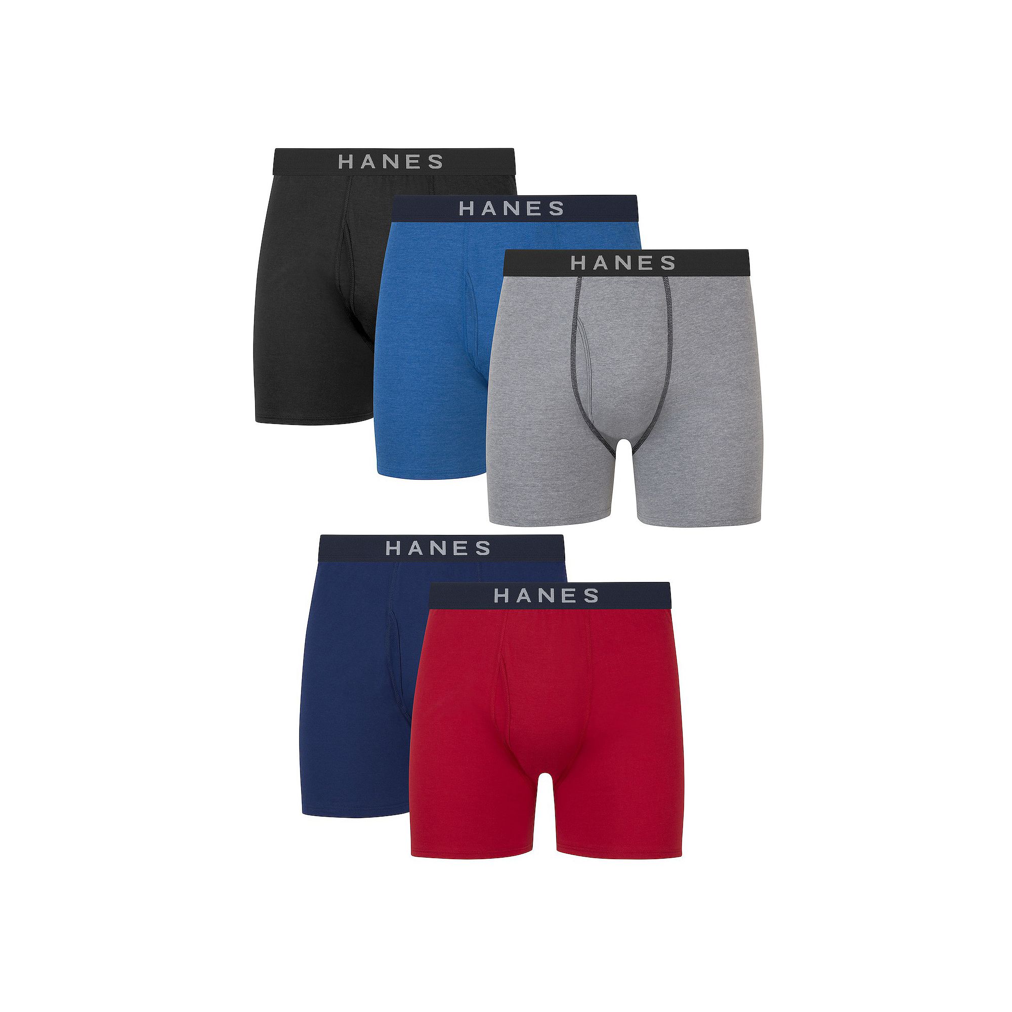 Hanes Ultimate 4+1 Bonus Pack Mens ComfortBlend Boxer Brief Underwear, Siz