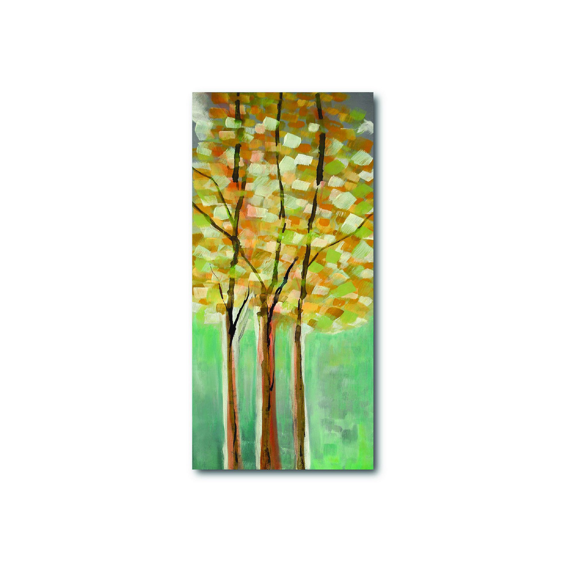 COURTSIDE MARKET Modern Teal Trees I Canvas, Multi