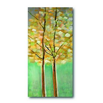COURTSIDE MARKET Modern Teal Trees II Canvas