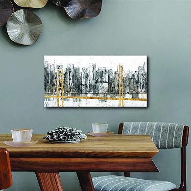 COURTSIDE MARKET Golden Bridge Panorama Canvas