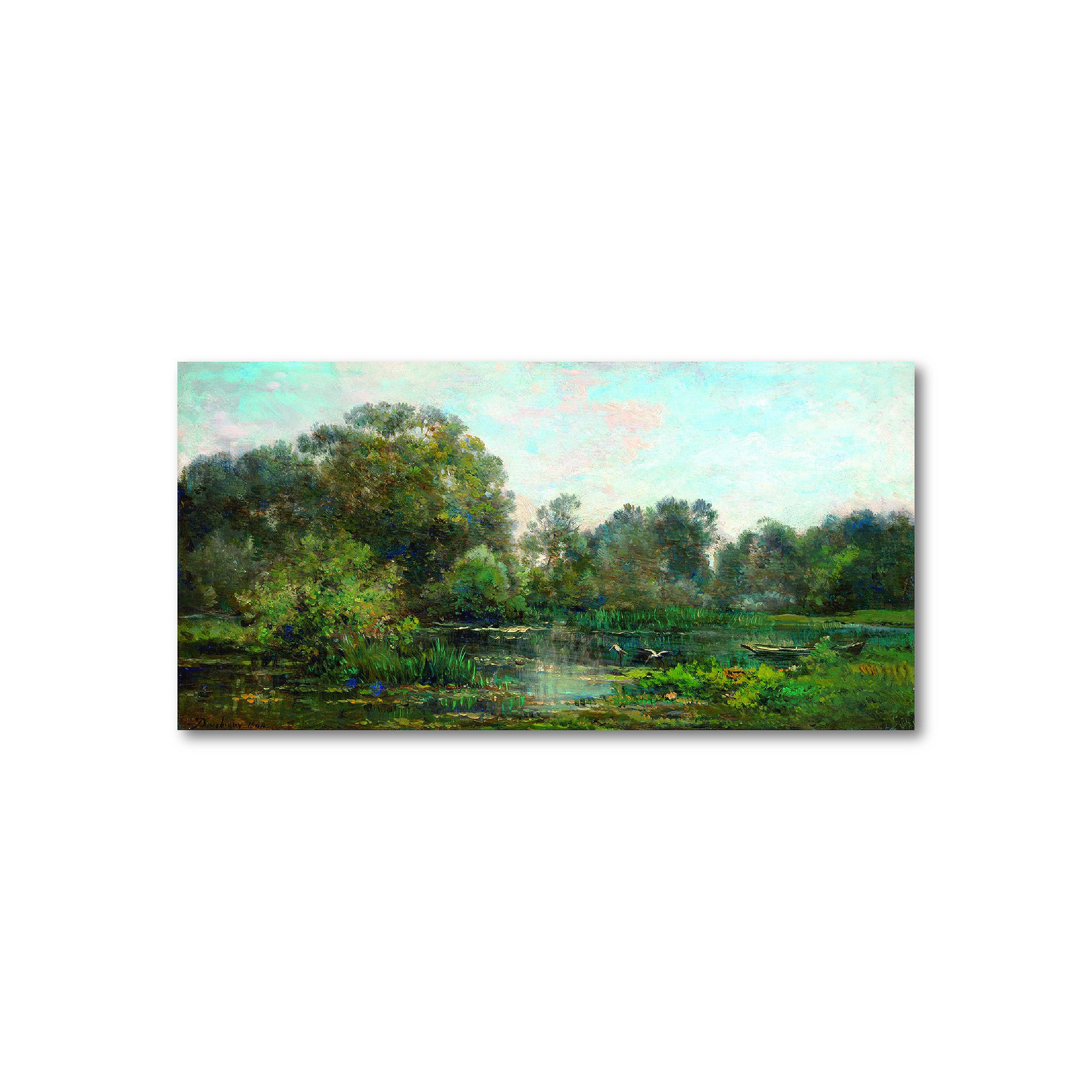 COURTSIDE MARKET River with Storks Canvas, Multi