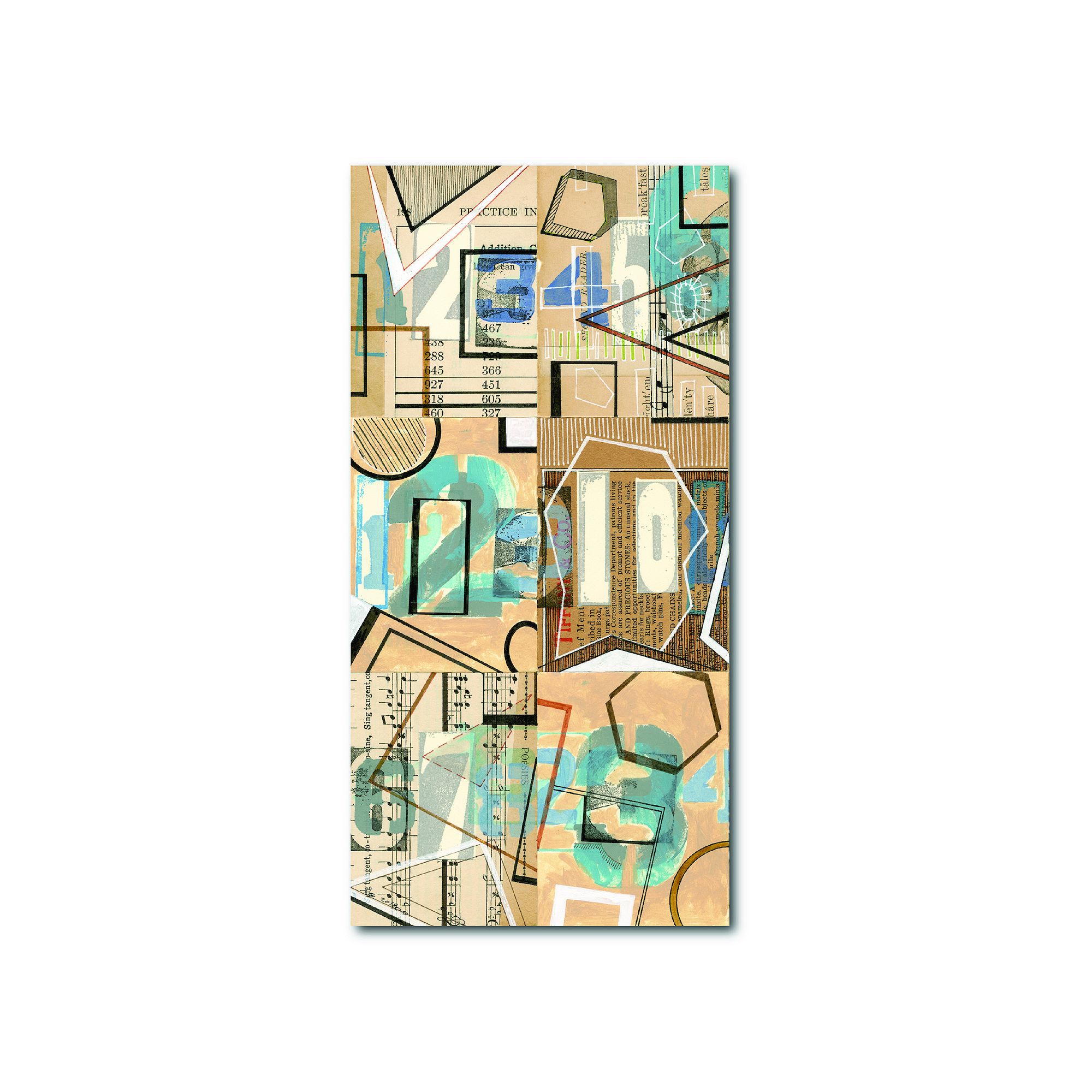 COURTSIDE MARKET Numbers I Canvas, Multi