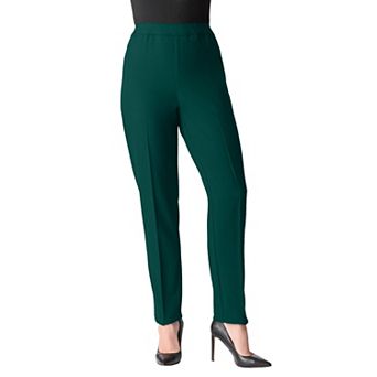 Roaman's Women's Plus Size Tall Plus Size Classic Bend Over Structured Straight Leg Pull-On Pant