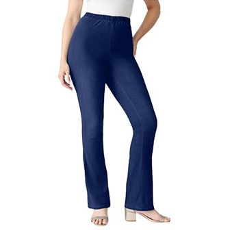 Roaman's Women's Plus Size Tall Plus Size Comfort Stretch Bootcut Jean