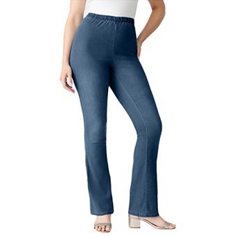 Roaman's Women's Plus Size Petite Plus Size Comfort Stretch Bootcut Jean