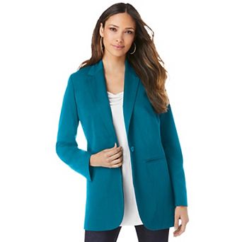 Roaman's Women's Plus Size Relaxed Boyfriend Blazer