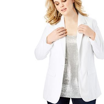 Roaman's Women's Plus Size Relaxed Boyfriend Blazer