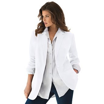 Roaman's Women's Plus Size Plus Size Relaxed Boyfriend Blazer