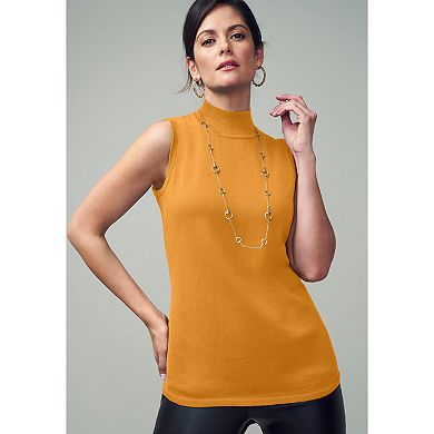 Jessica London Women's Plus Size Fine Gauge Mockneck Sweater
