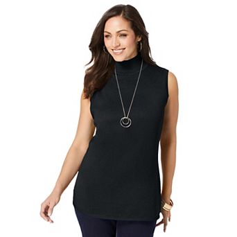 Jessica London Women's Plus Size Fine Gauge Mockneck Sweater