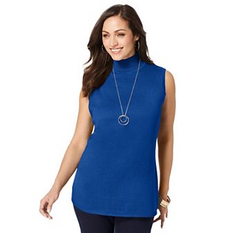 Jessica London Women's Plus Size Fine Gauge Mockneck Sweater