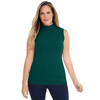 Jessica London Women's Plus Size Fine Gauge Mockneck Sweater