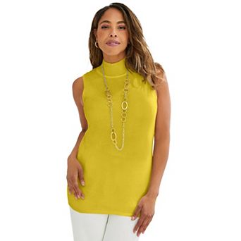 Jessica London Women's Plus Size Fine Gauge Mockneck Sweater