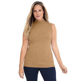 Jessica London Women's Plus Size Fine Gauge Mockneck Sweater