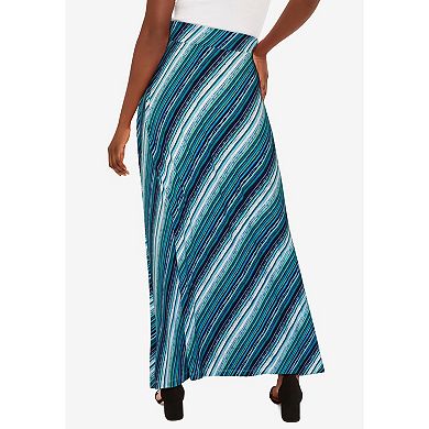 Jessica London Women's Plus Size Everyday Stretch Knit Maxi Skirt