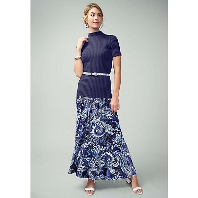 Jessica London Women's Plus Size Everyday Stretch Knit Maxi Skirt