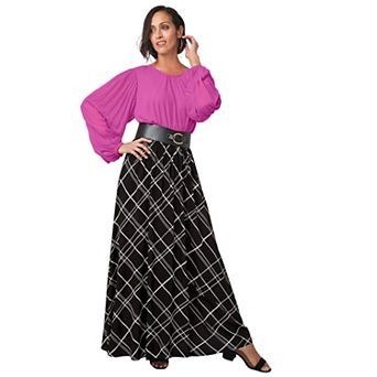 Jessica London Women's Plus Size Everyday Stretch Knit Maxi Skirt