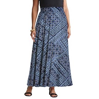 Jessica London Women's Plus Size Everyday Stretch Knit Maxi Skirt