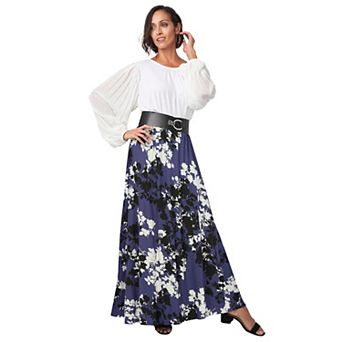 Jessica London Women's Plus Size Everyday Stretch Knit Maxi Skirt