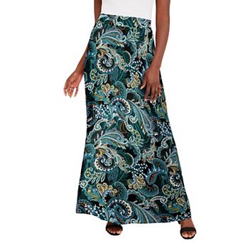 Jessica London Women's Plus Size Everyday Stretch Knit Maxi Skirt