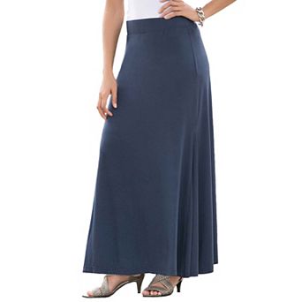 Jessica London Women's Plus Size Everyday Stretch Knit Maxi Skirt