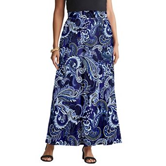 Jessica London Women's Plus Size Everyday Stretch Knit Maxi Skirt