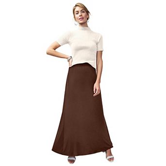 Jessica London Women's Plus Size Everyday Stretch Knit Maxi Skirt