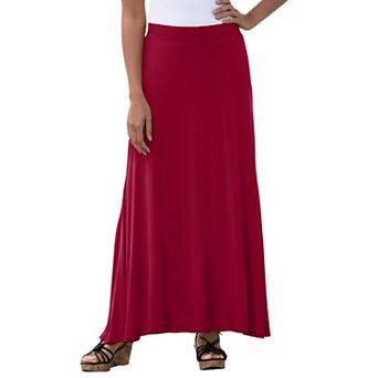 Jessica London Women's Plus Size Everyday Stretch Knit Maxi Skirt