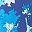 Vibrant Blue Floral