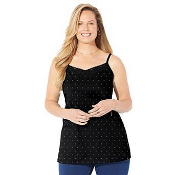 Catherines Women's Plus Size Petite Suprema Cami With Lace