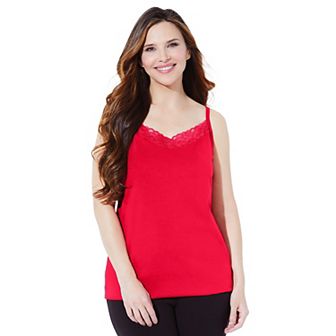 Catherines Women's Plus Size Petite Suprema Cami With Lace