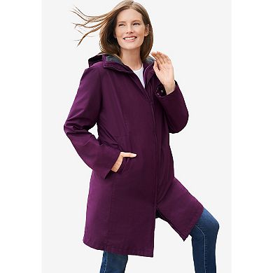 Woman Within Plus Size 3-In-1 Hooded Taslon Jacket