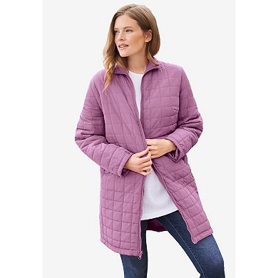 Woman Within Plus Size 3-In-1 Hooded Taslon Jacket