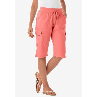 Woman Within Plus Size Convertible Length Cargo Short