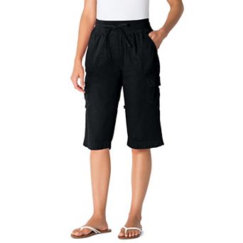 Woman Within Plus Size Convertible Length Cargo Bermuda/Short