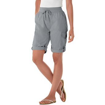 Woman Within Plus Size Convertible Length Cargo Bermuda/Short