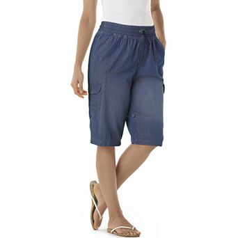 Woman Within Plus Size Convertible Length Cargo Bermuda/Short