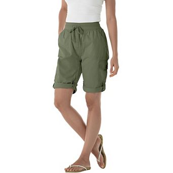 Woman Within Plus Size Convertible Length Cargo Bermuda/Short