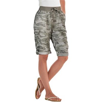 Woman Within Plus Size Convertible Length Cargo Bermuda/Short